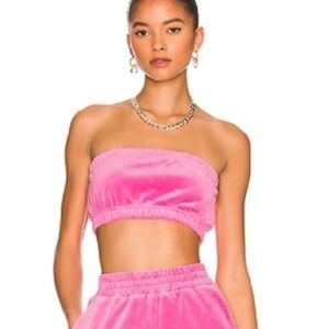 REVOLVE SUPERDOWN PENELOPE VELOUR BANDEAU TOP